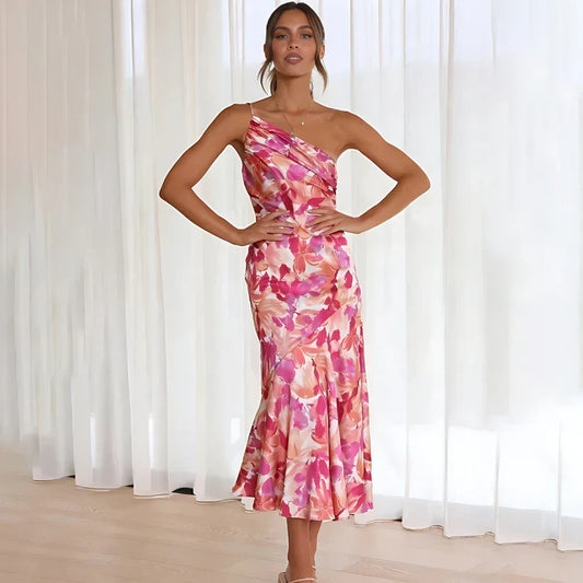 Yvetta - Gebloemde Off-shoulder Jurk