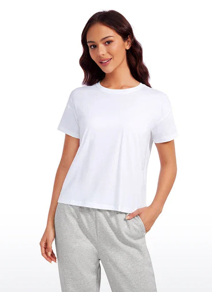 Mattea - Roze Katoenen Workout T-shirt