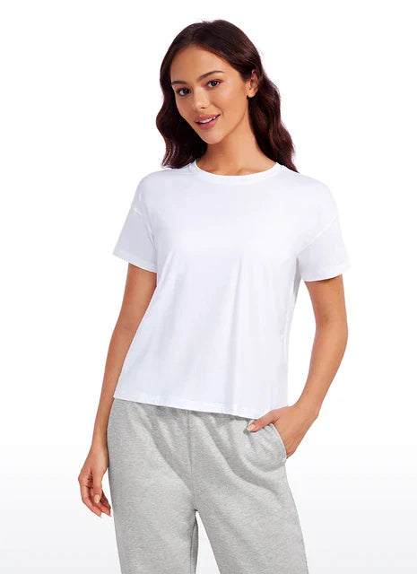 Mattea - Roze Katoenen Workout T-shirt