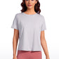 Mattea - Roze Katoenen Workout T-shirt
