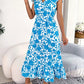 Groene Bloemenprint Ruche Jurk - Kayleigh