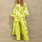 Blauw Set met Bloemenprint - Sofia