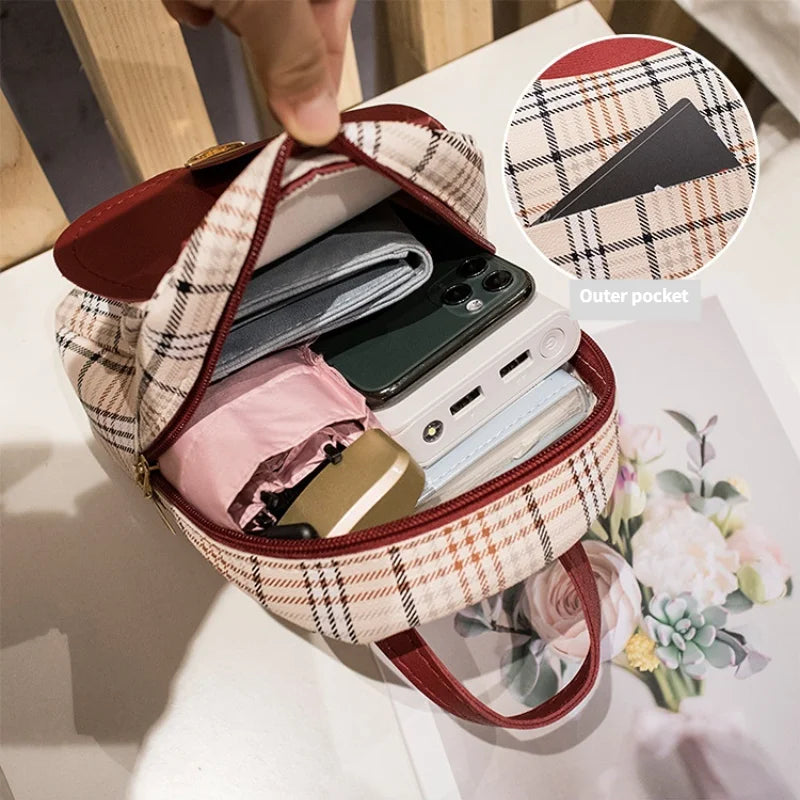 Geruite Schoudertas Yvonna - Zwart