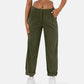 Khaki Ribfluwelen Wijde Broek - Emma