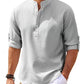 Monroe - Khaki Linnen Casual Herenoverhemd