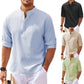Monroe - Khaki Linnen Casual Herenoverhemd