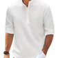 Monroe - Khaki Linnen Casual Herenoverhemd