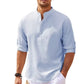 Monroe - Khaki Linnen Casual Herenoverhemd