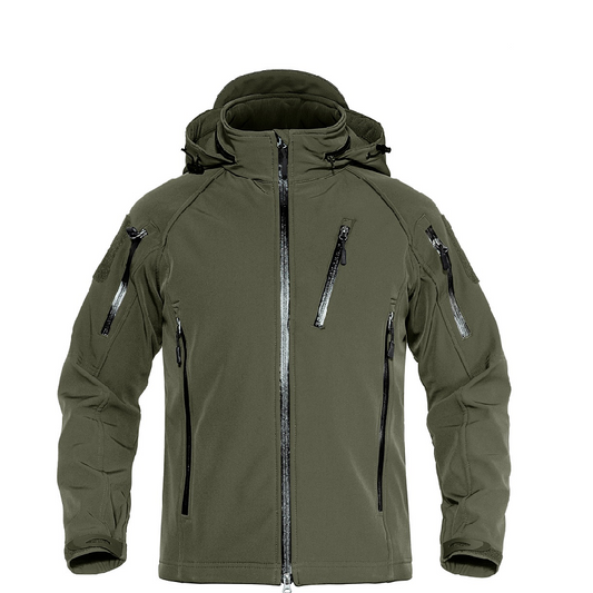 Commando-Elite: All-Weather Tactische Jas met Afneembare Capuchon – Ultieme Mix van Duurzaamheid & Comfort