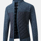 CozyPatch Rits-Up: Elegante Gewatteerde Patchwork Trui