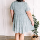 Licht Aqua Dierenprint Jurk met Knoopsluiting