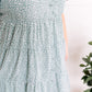 Licht Aqua Dierenprint Jurk met Knoopsluiting