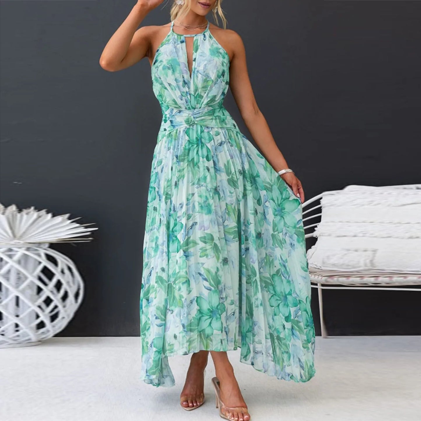 Ottelien - Halternek Maxi-jurk