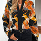 Oranje Bloemenprint Stretch Top - Bianca