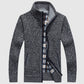 Elegante Plattelandscomfort: Dan Anthony Geruite Cardigan met Rits