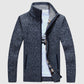 Elegante Plattelandscomfort: Dan Anthony Geruite Cardigan met Rits