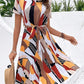 Ivoorkleurige Elegante Printjurk - Helena
