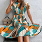 Ivoorkleurige Elegante Printjurk - Helena
