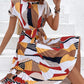 Ivoorkleurige Elegante Printjurk - Helena
