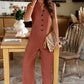 Callan - Khaki Elegante Dames Jumpsuit