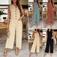 Callan - Khaki Elegante Dames Jumpsuit