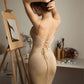Elegante Witte Gebreide Maxi-Jurk - Marianne