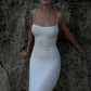 Elegante Witte Gebreide Maxi-Jurk - Marianne