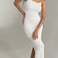 Elegante Witte Gebreide Maxi-Jurk - Marianne