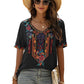 Morna - Witte Geborduurde Slim-Fit Blouse