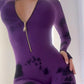 4-Seizoenen Tie Dye Yoga Jumpsuit met Rits - Ultra-elastisch & Ademend