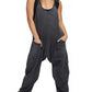 Irene - Zwart Zomerse Lange Jumpsuit
