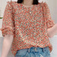 Blauwe Bloemenprint Blouse - Minnie
