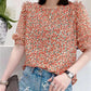 Blauwe Bloemenprint Blouse - Minnie