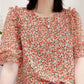 Blauwe Bloemenprint Blouse - Minnie