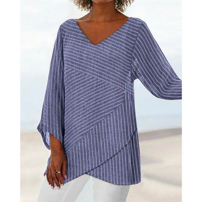 Blauw Gestreept Langarmshirt - Isa