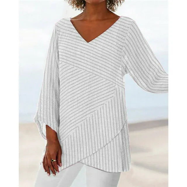 Blauw Gestreept Langarmshirt - Isa