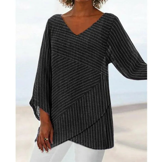 Blauw Gestreept Langarmshirt - Isa
