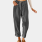 Khaki Ribfluwelen Wijde Broek - Emma