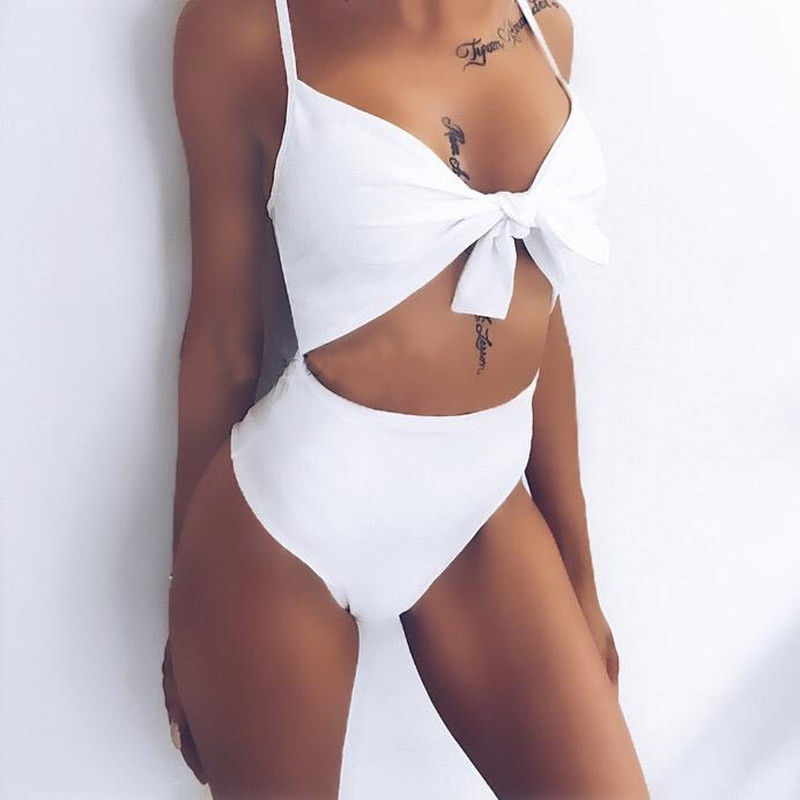 Sophie's Zwarte Sexy Monokini met Bandjes en Push-up