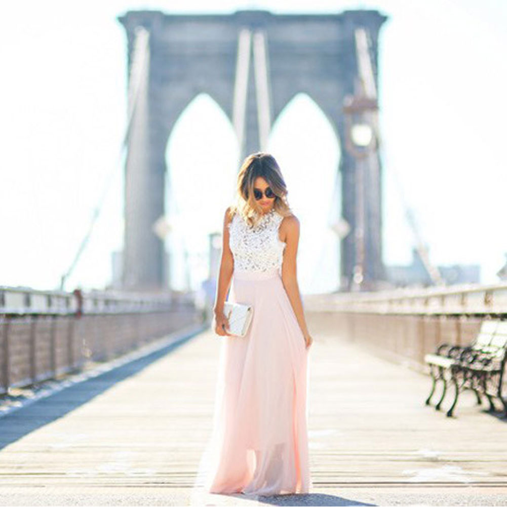 Fenneke - Elegante Chiffon Maxi Jurk