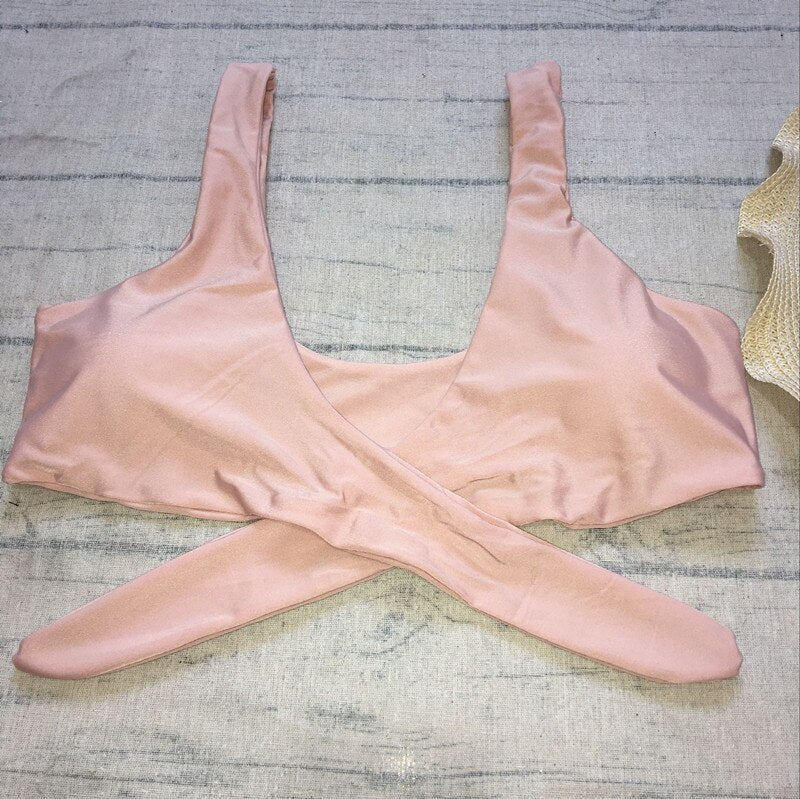 Cara - Zwart Rugloos Push-up Badpak met Braziliaanse Knoop