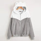Gezellige Herfst Elegantie: Capuchon Pluche Gebreid Vest