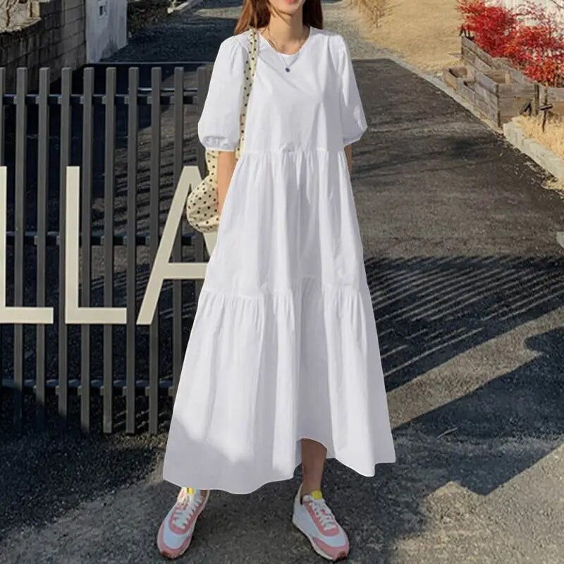 Anna's Elegante Rode Maxi Jurk
