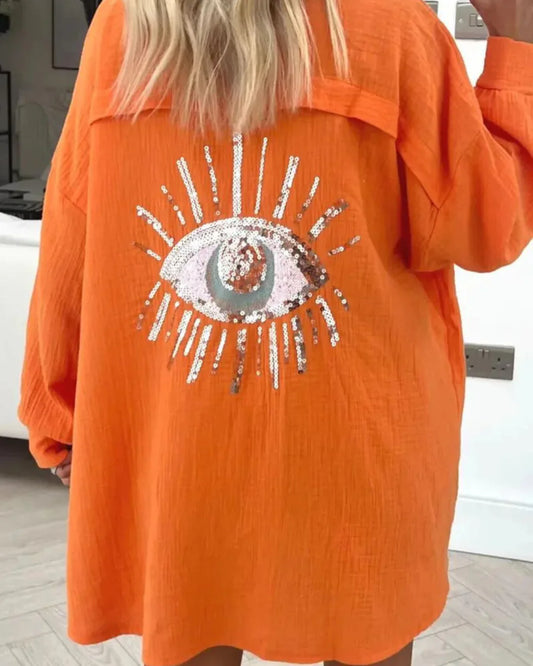 Marenthe - Oranje Oversized Hemd
