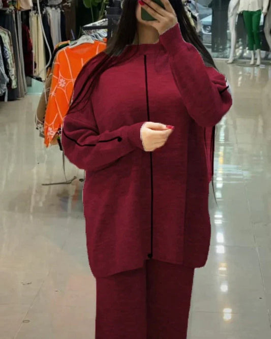 Ultieme Warmte: 2 Stuks Gestreepte Winter Fleece Set!