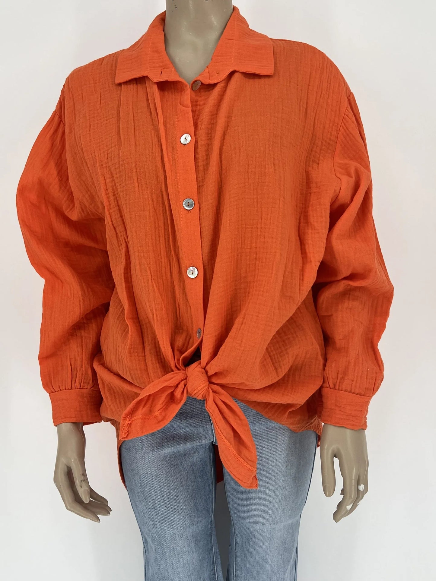 Marenthe - Oranje Oversized Hemd