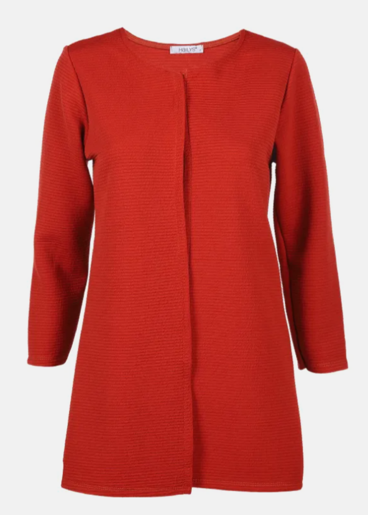 Vurige Rode Cardigan Zonder Sluiting