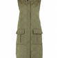 Elegante Khaki Gewatteerde Gilet: Licht & Stijlvol