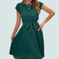Zia - Elegante Saffier Midi Zomerjurk