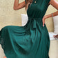 Zia - Elegante Saffier Midi Zomerjurk